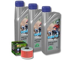 Rock Oil Wartungsset Ölwechselset  / 3 Liter Motoröl 10W40 + Ölfilter HF112