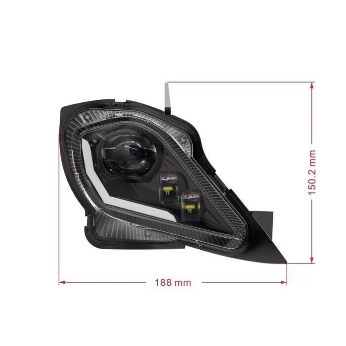 Jongjin LED Scheinwerfer für Yamaha YFM 700 R Raptor