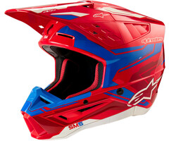Alpinestars S-M5 Motocross Helm Action rot blau
