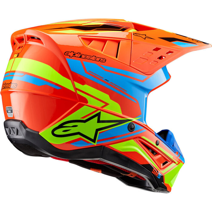 Alpinestars S-M5 Motocross Helm Action orange gelb
