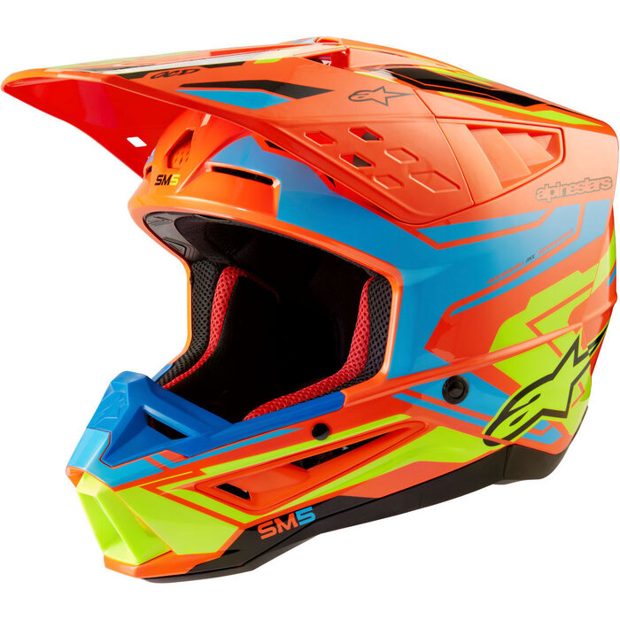 Alpinestars S-M5 Motocross Helm Action orange gelb