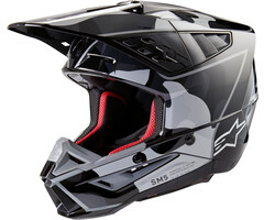 Alpinestars S-M5 Motocross Helm Rover schwarz grau
