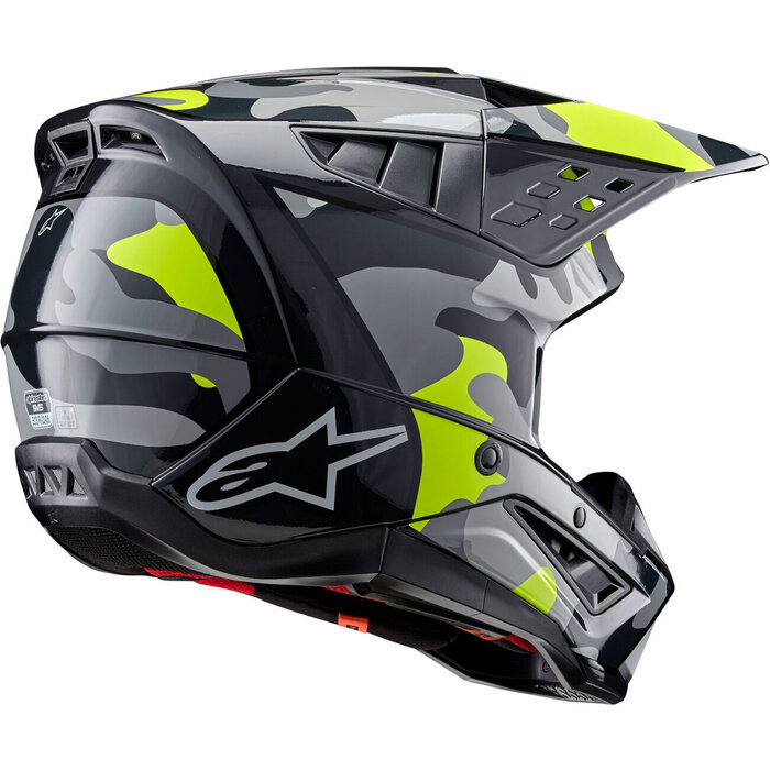 Alpinestars S-M5 Motocross Helm Rover schwarz grau gelb