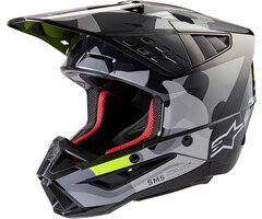 Alpinestars S-M5 Motocross Helm Rover schwarz grau gelb