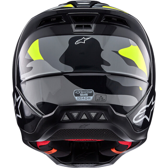 Alpinestars S-M5 Motocross Helm Rover schwarz grau gelb