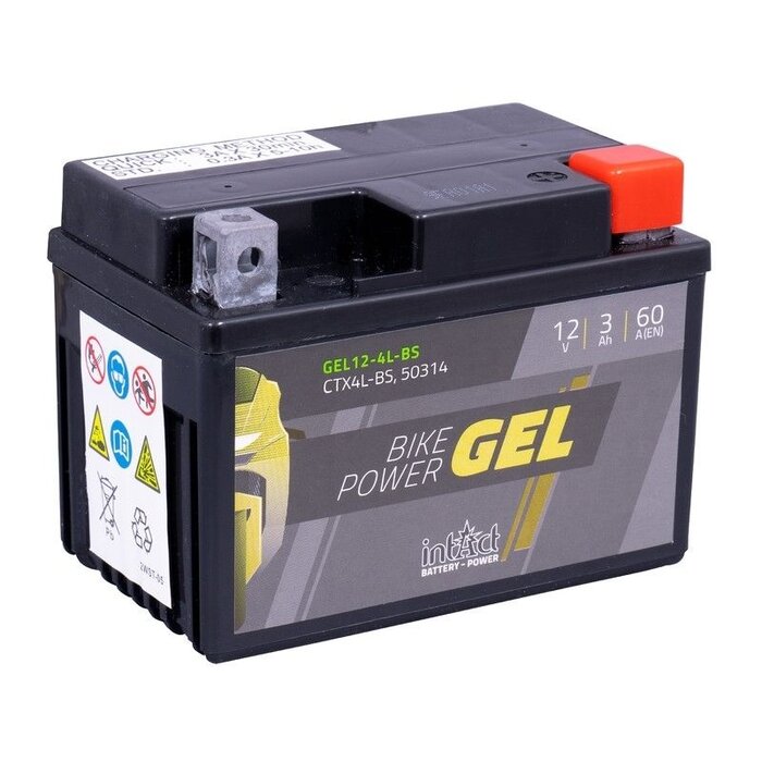 Intact Batterie GEL12-4L-BS - Gel YTX4L-BS - 12V, 3Ah, 60A