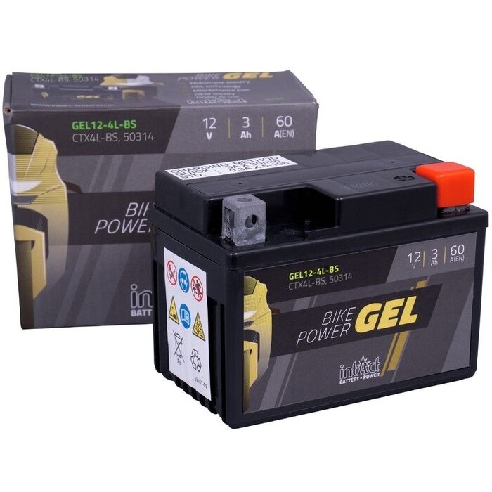Intact Batterie GEL12-4L-BS - Gel YTX4L-BS - 12V, 3Ah, 60A