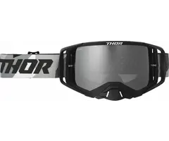 Thor MX Brille Activate Goggles schwarz grau weiss / Lens Iridium verspiegelt