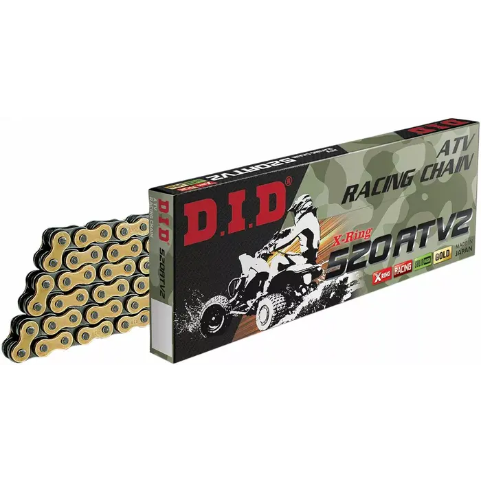 D.I.D Antriebskette 520 ATV 2 - X-Ring Kette mit Clip Schloss