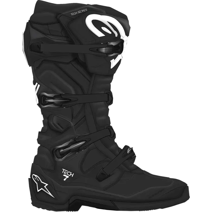 Alpinestars Tech 7 MX Motocross Stiefel schwarz