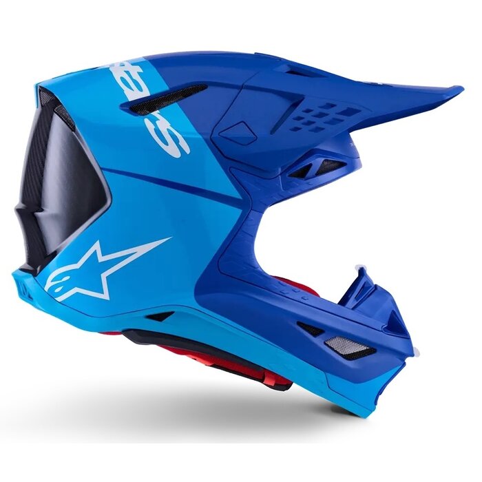 Alpinestars Supertech M10 Motocross Helm Flood blau
