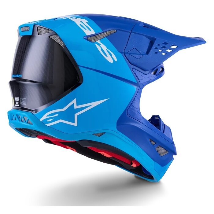Alpinestars Supertech M10 Motocross Helm Flood blau