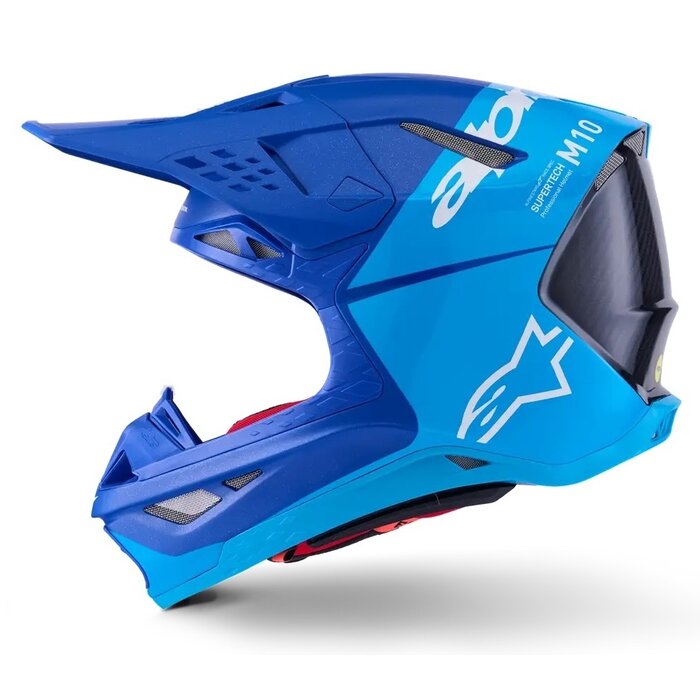 Alpinestars Supertech M10 Motocross Helm Flood blau