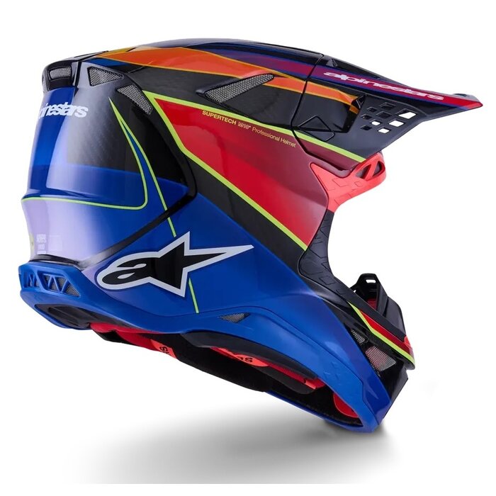 Alpinestars Supertech M10 Motocross Helm Era - Blau Rot  Gelb