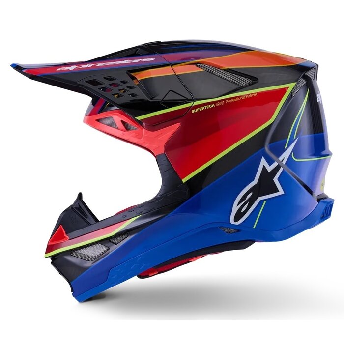 Alpinestars Supertech M10 Motocross Helm Era - Blau Rot  Gelb
