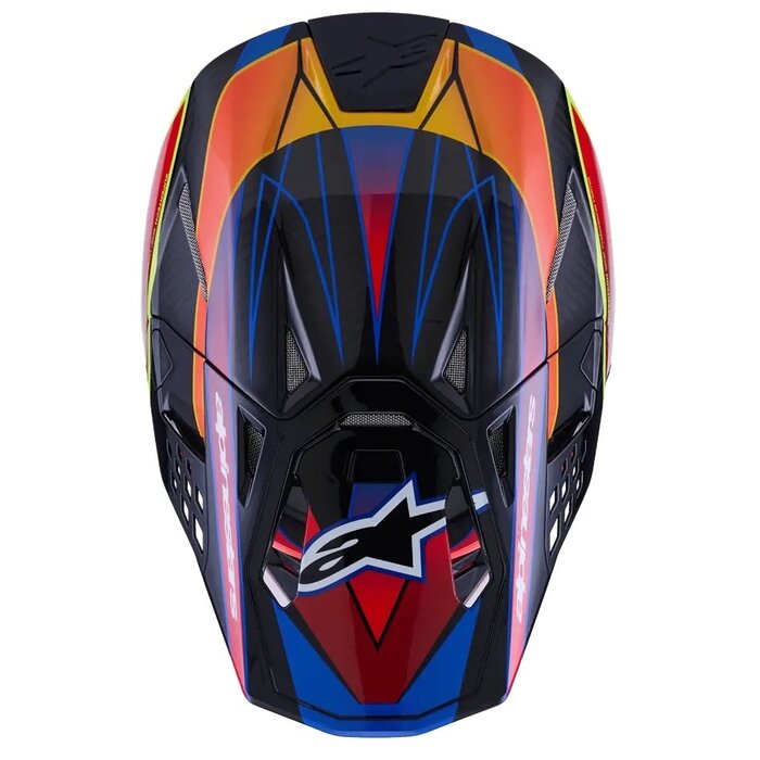 Alpinestars Supertech M10 Motocross Helm Era - Blau Rot  Gelb