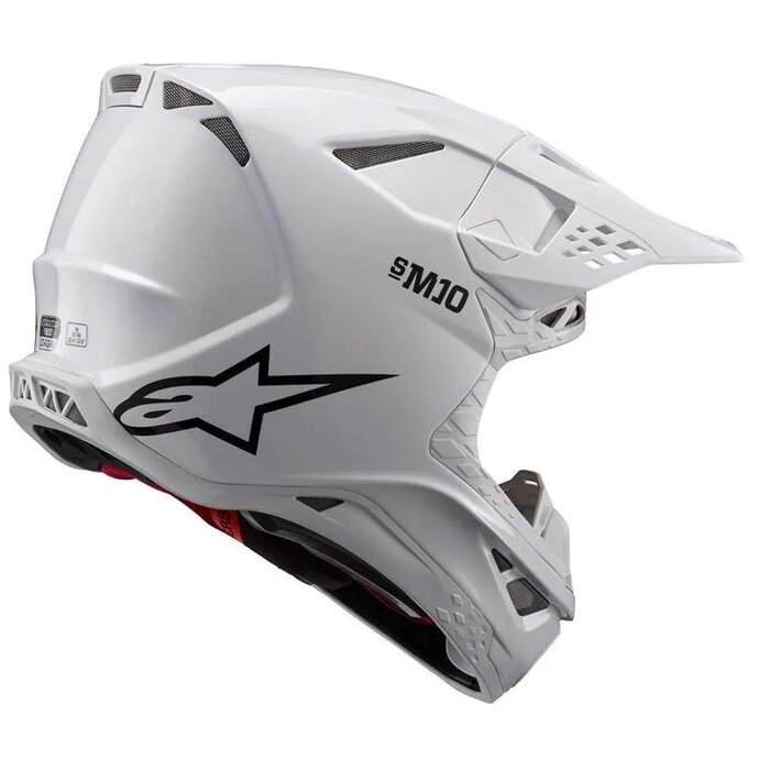 Alpinestars Supertech M10 Motocross Helm Solid weiss