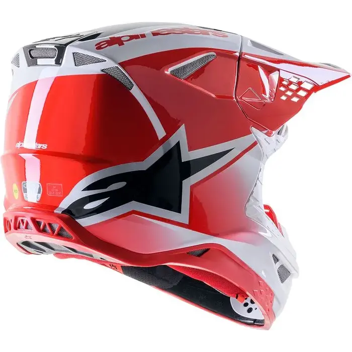 Alpinestars Supertech M10 Motocross Helm Unite weiss rot