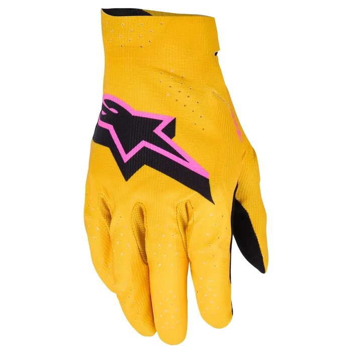 Alpinestars Supertech MX Handschuhe Gold Black Fluo Pink