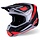 S-M7 Motocross Helm Rise schwarz rot silber