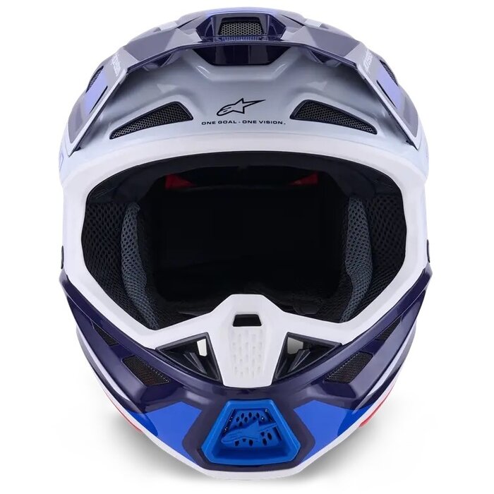 Alpinestars S-M7 Motocross Helm Rise blau weiss