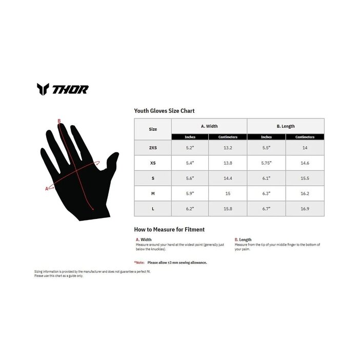 Thor Ridemode Static Handschuhe für Jugendliche schwarz