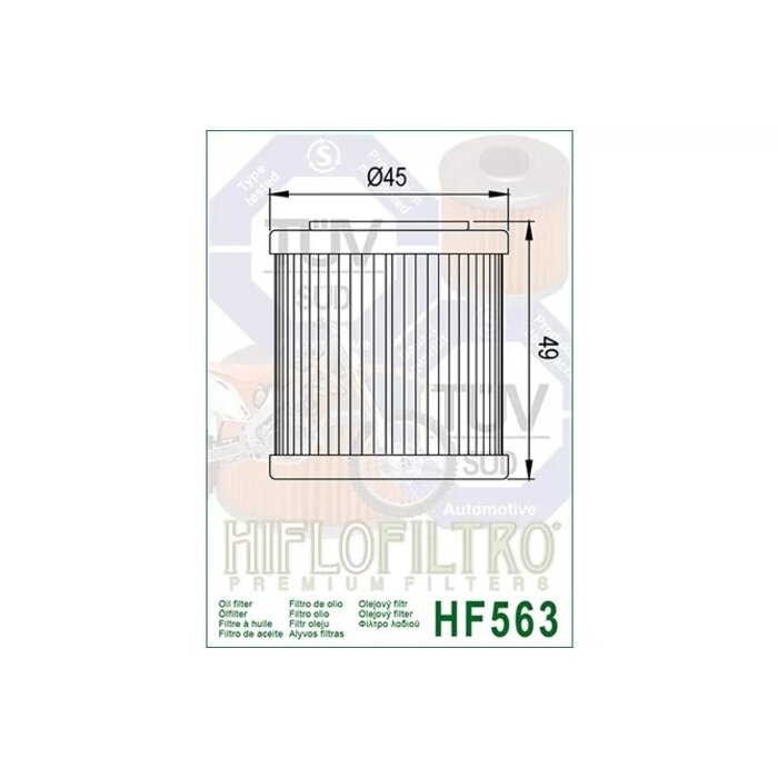 Hiflo HF563 Ölfliter für Motobi DL125