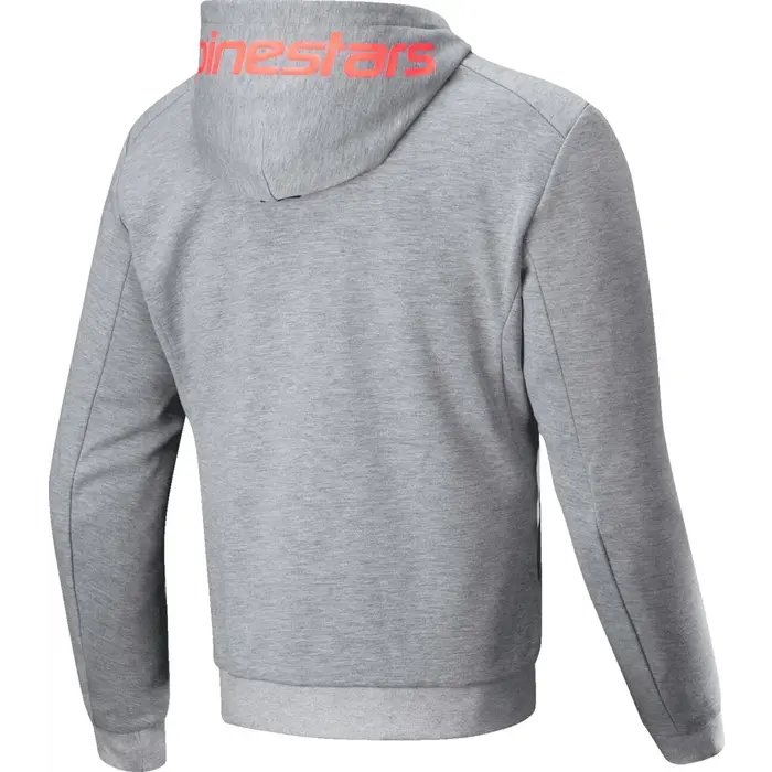 Alpinestars Chrome v2 Sport Jacke Hoodie Grau meliert, Fluo rot