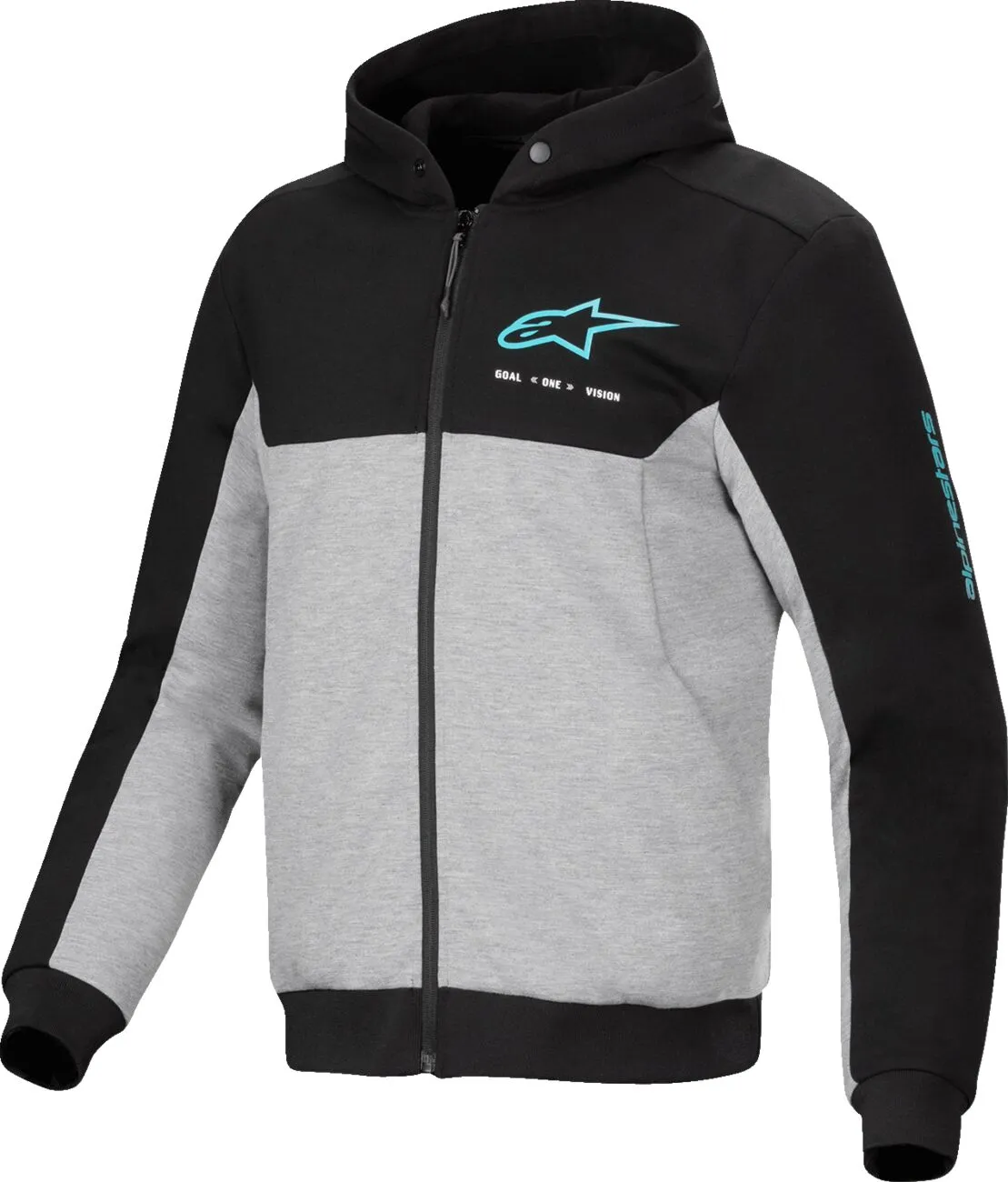 Alpinestars Chrome v2 Sport Jacke Hoodie Schwarz, Grau, Türkis
