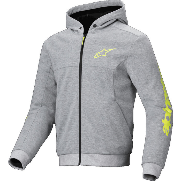Alpinestars Chrome v2 Sport Jacke Hoodie grau gelb