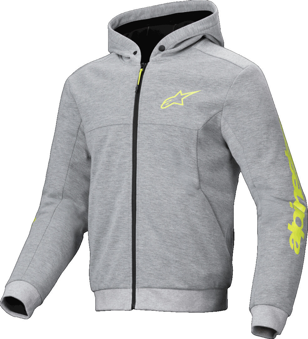 Alpinestars Chrome v2 Sport Jacke Hoodie grau gelb