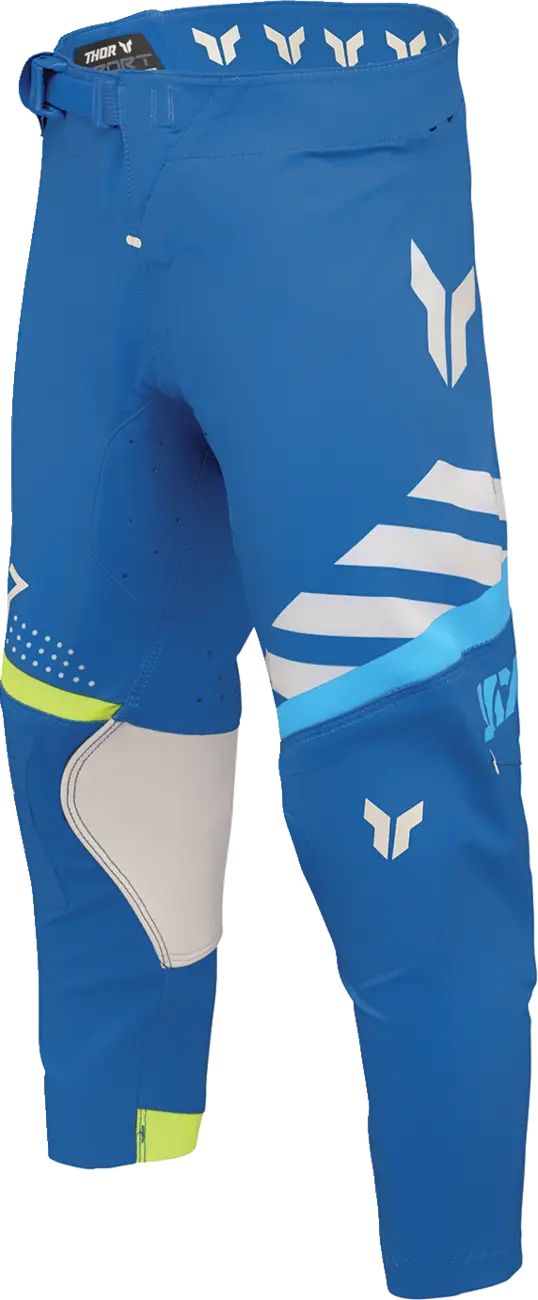 Thor Sportmode Synth Hose für Jugendliche - Gelb, Weiss, Blau