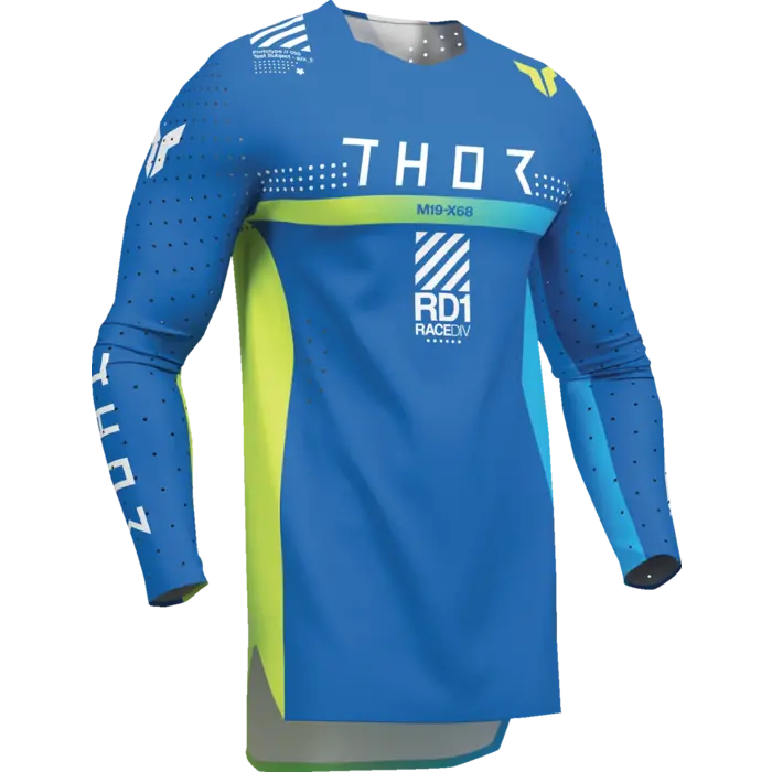 Thor Sportmode Synth Jersey für Jugendliche - Gelb, Weiss, Blau