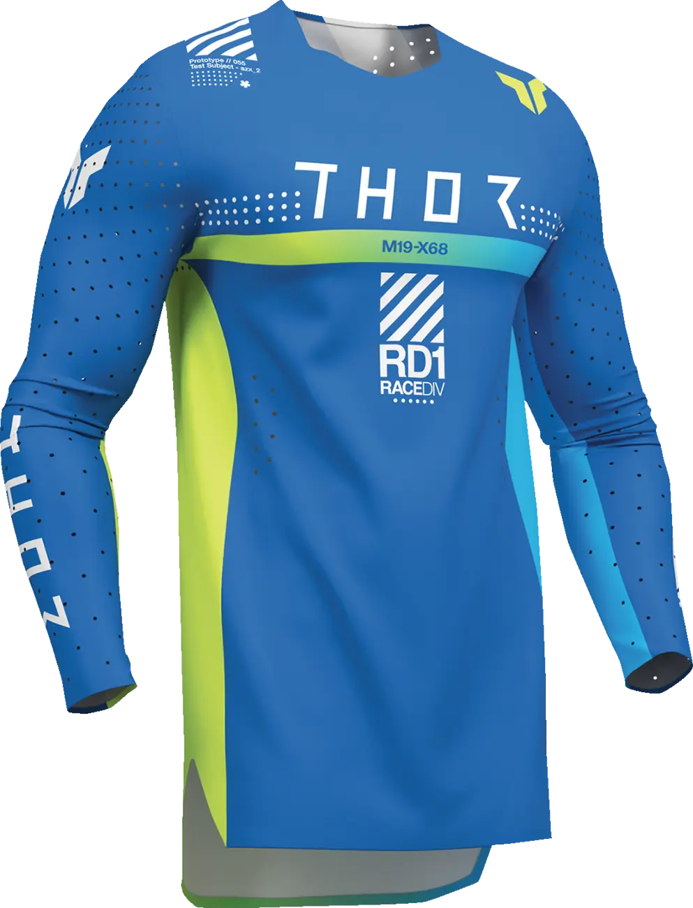 Thor Sportmode Synth Jersey für Jugendliche - Gelb, Weiss, Blau