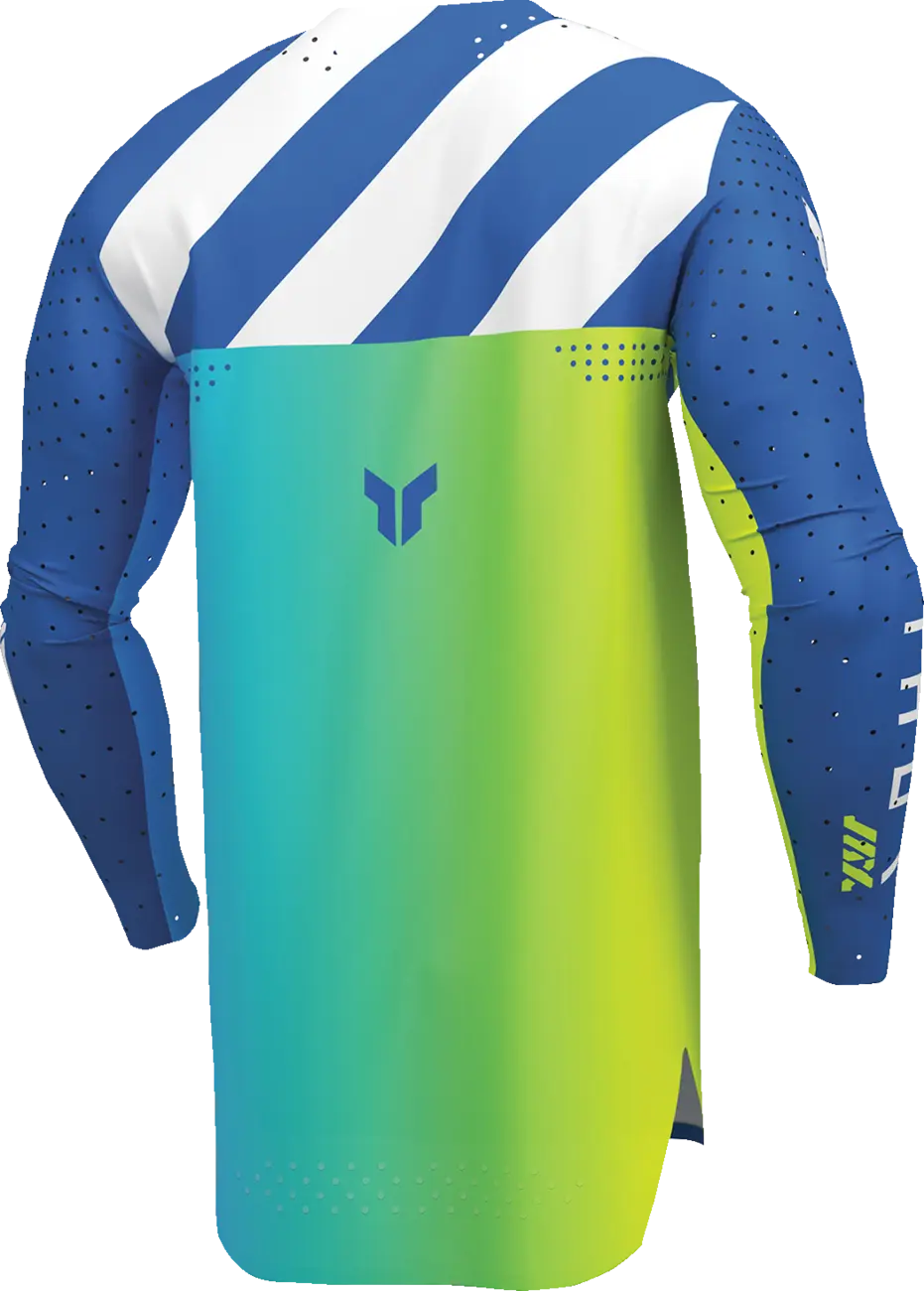 Thor Sportmode Synth Jersey für Jugendliche - Gelb, Weiss, Blau