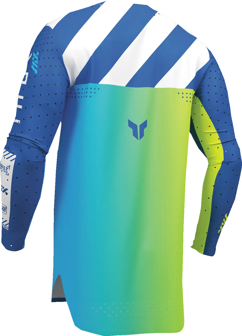 Thor Sportmode Synth Jersey für Jugendliche - Gelb, Weiss, Blau