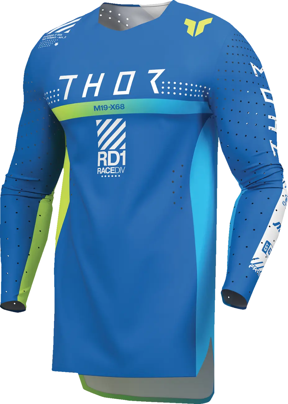 Thor Sportmode Synth Jersey für Jugendliche - Gelb, Weiss, Blau