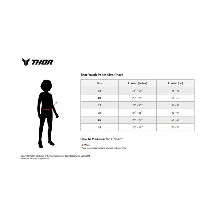 Thor Launchmode Futura Hose für Jugendliche - Weiß, Rot, Hellgrau, Schwarz