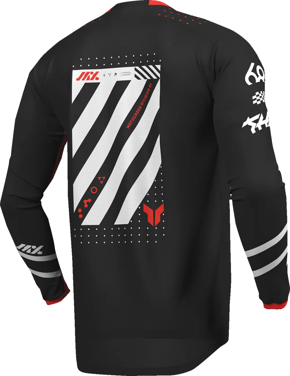 Thor Launchmode Futura Jersey für Jugendliche - Weiß, Rot, Hellgrau, Schwarz