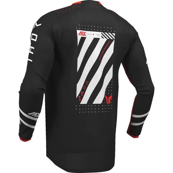 Thor Launchmode Futura Jersey für Jugendliche - Weiß, Rot, Hellgrau, Schwarz