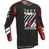 Thor Launchmode Futura Jersey für Jugendliche - Weiß, Rot, Hellgrau, Schwarz