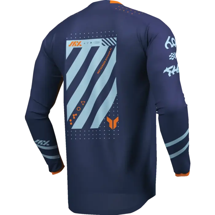 Thor Launchmode Futura Jersey für Jugendliche - Blau, Orange, Marineblau