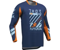 Thor Launchmode Futura Jersey für Jugendliche - Blau, Orange, Marineblau