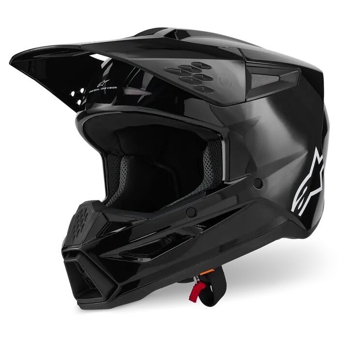 Alpinestars SM3 Motocross Helm Solid schwarz glänzend