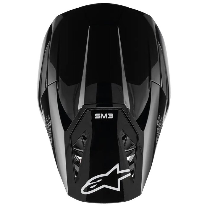 Alpinestars SM3 Motocross Helm Solid schwarz glänzend