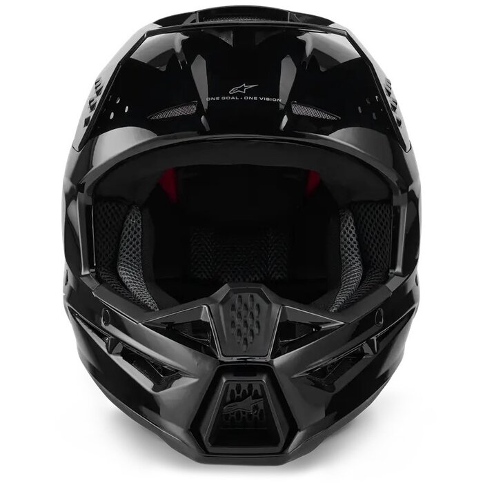 Alpinestars SM3 Motocross Helm Solid schwarz glänzend