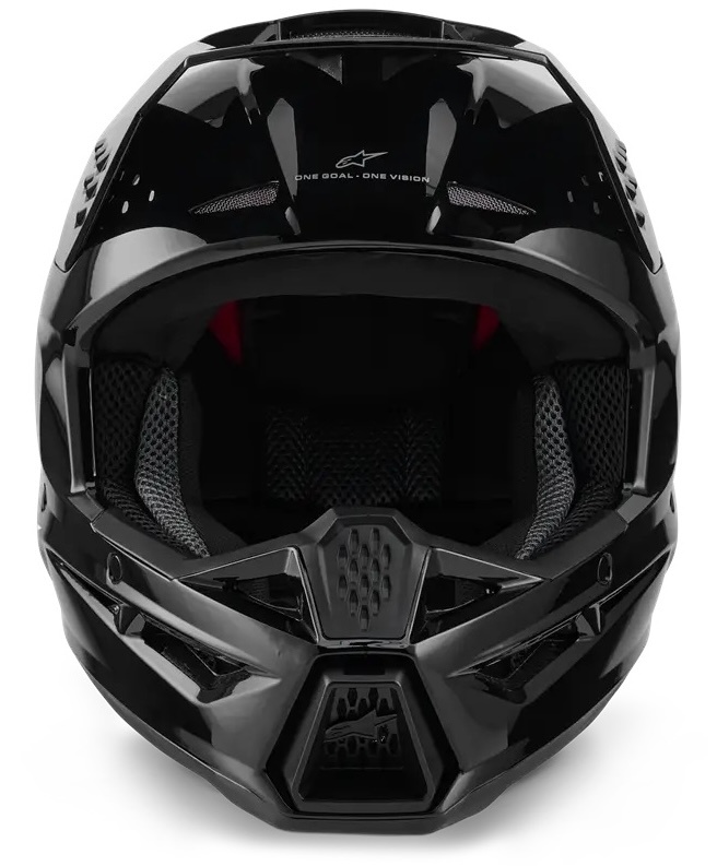 Alpinestars SM3 Motocross Helm Solid schwarz glänzend