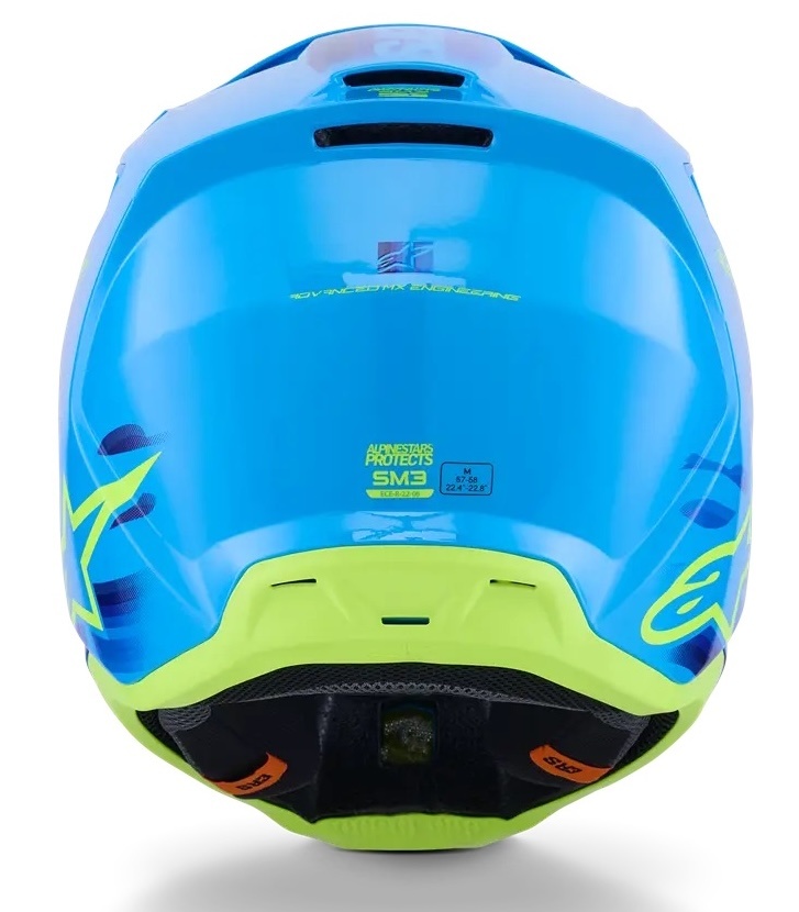 Alpinestars SM3 Motocross Helm Force cyan