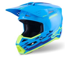 Alpinestars SM3 Motocross Helm Force cyan