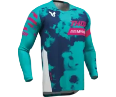 Thor Launchmode Bleach Jersey für Jugendliche - Blau, Pink, Weiß, Aqua